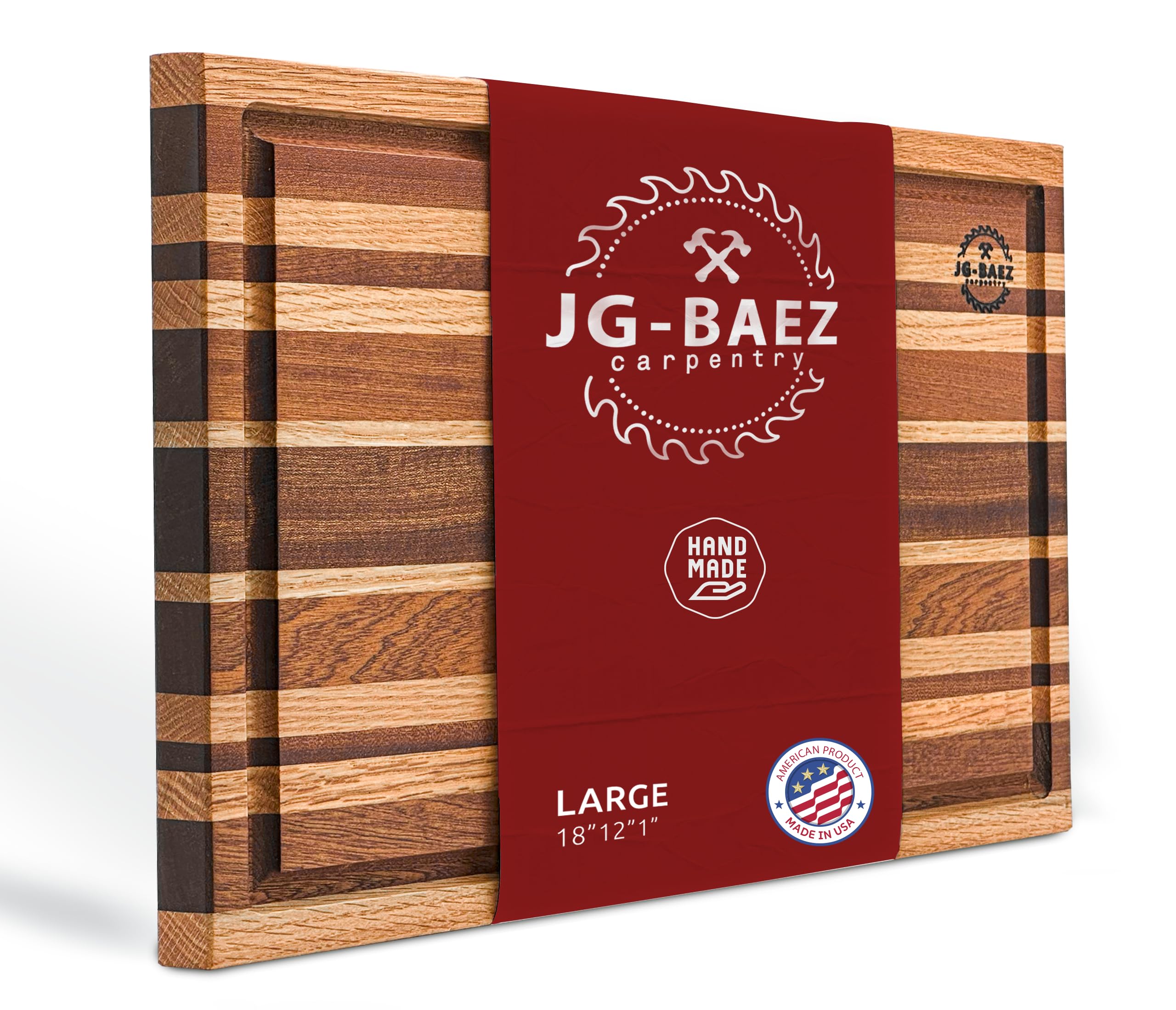 Premium End Grain Wood Cutting Board for Kitchen - Large Size, Durable & Luxury BBQ Chopping Block - Perfect for Slicing Meat, Vegetables, and Serving Charcuterie