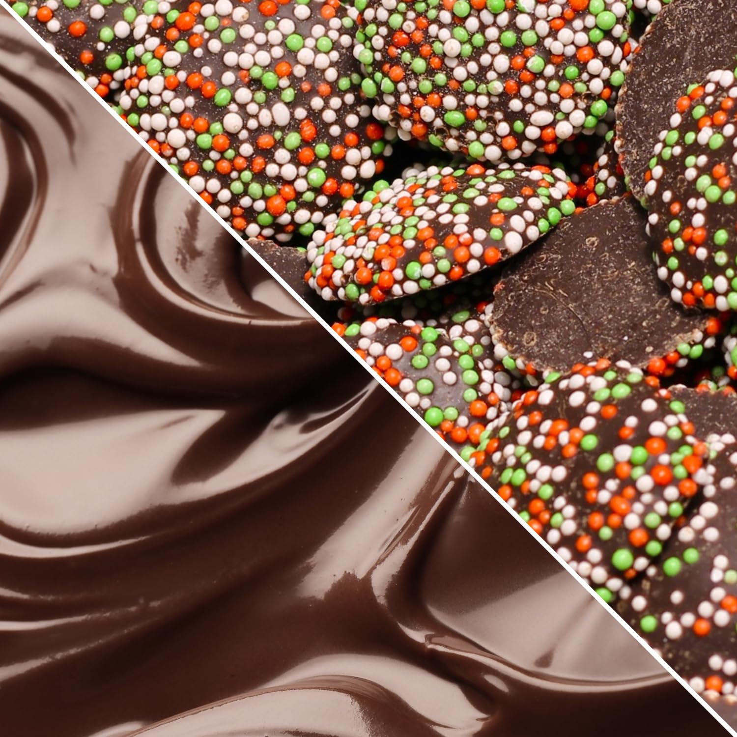 Dark Chocolate Nonpareils Candy - Vegan & Kosher, 2Lbs Bulk Bag for Holiday Gifting & Baking
