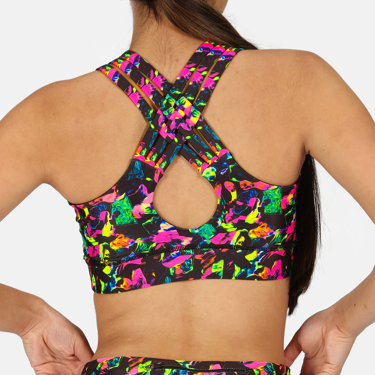 Dreamscape Cross Back Bra - Women's Supportive Sports Bra for Yoga, Running & Workouts | Comfortable & Breathable Activewear