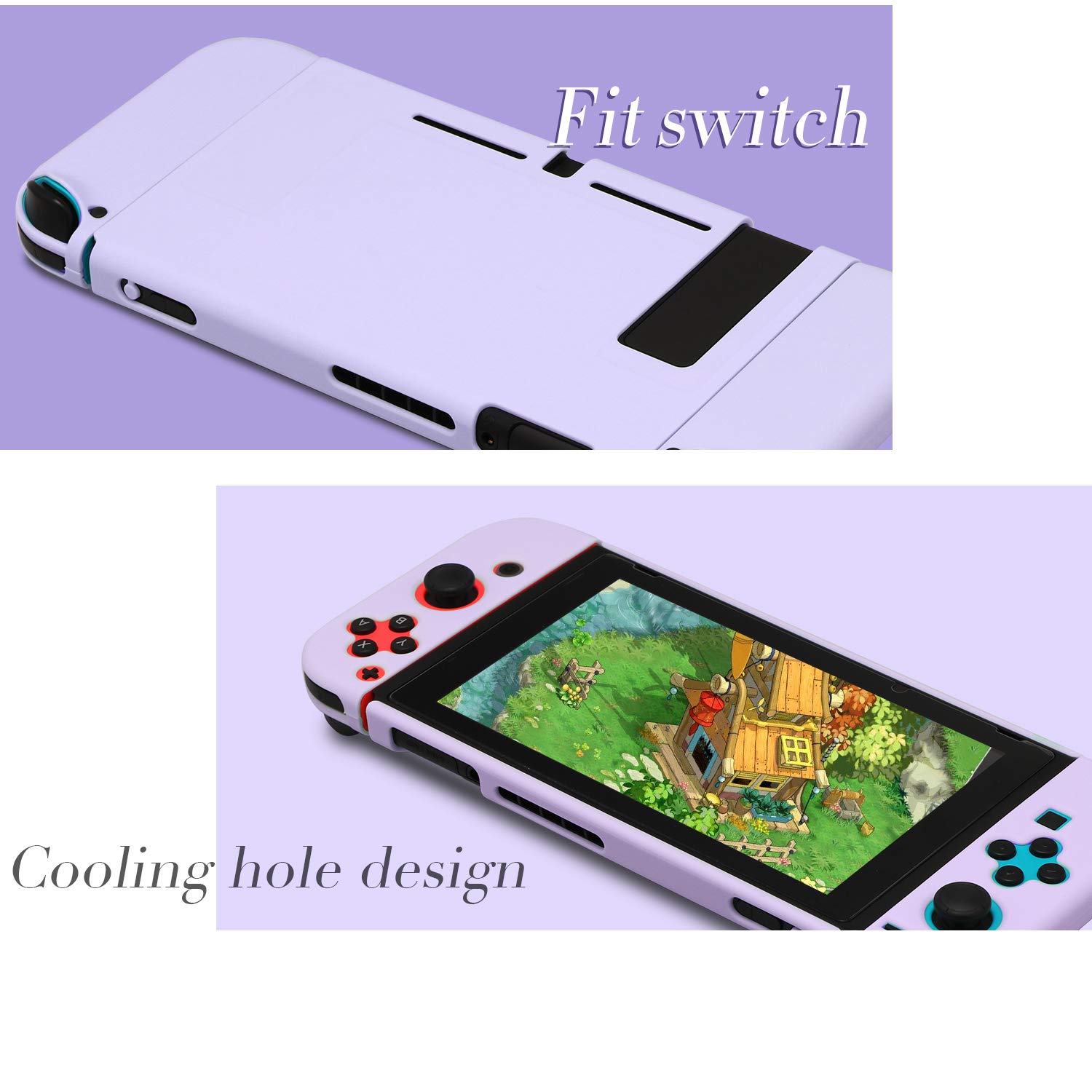 Durable Purple Protective Case for Nintendo Switch - Shockproof & Scratch-Resistant Cover for Gaming On-The-Go, Travel & Daily Use