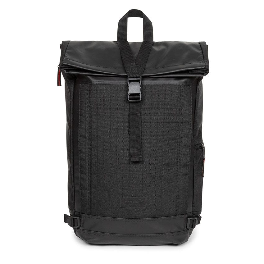 Eastpak Tecum Roll CNNCT Backpack - Durable Rip Black Design for School, Travel & Daily Use | Water-Resistant & Stylish Laptop Bag for Students & Professionals