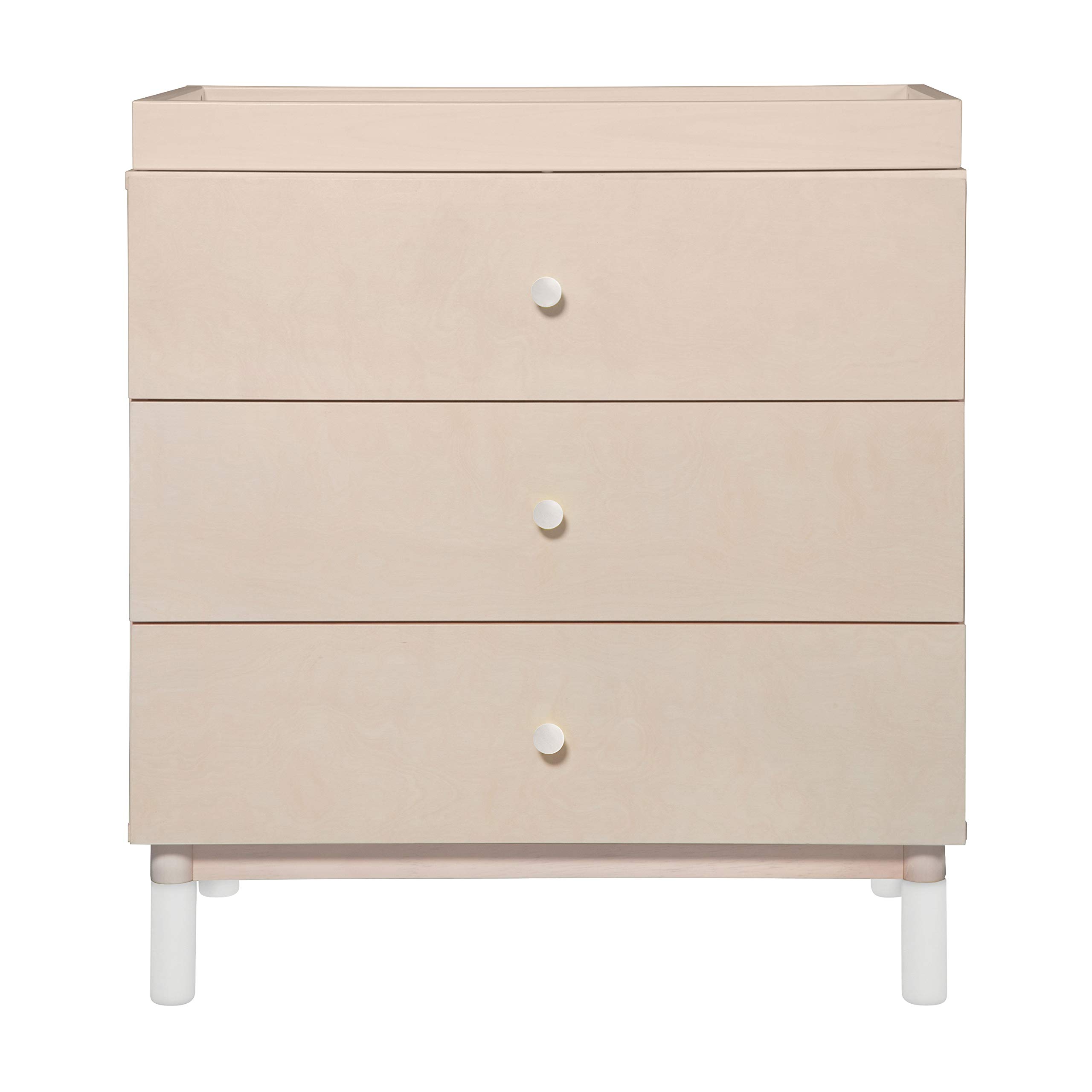 Babyletto Gelato 3-Drawer Changing Table Dresser with Removable Changing Tray - Washed Natural & White - Greenguard Gold Certified - Perfect for Nursery Organization & Baby Care Essentials Storage