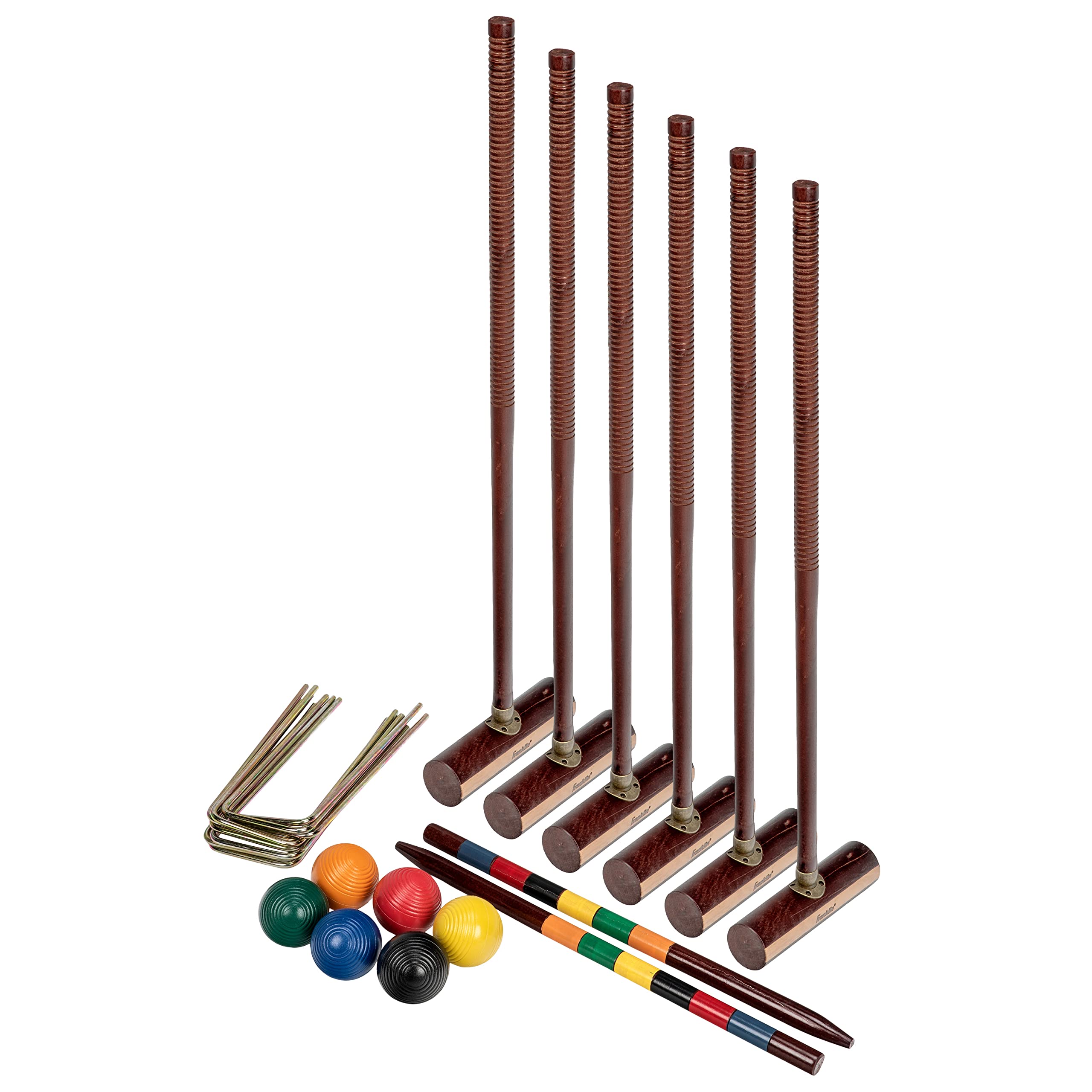 Franklin Sports Expert 6 Player Croquet Set - Premium Wooden Croquet Game for Adults & Kids - Perfect for Backyard, Lawn, Garden, and Outdoor Family Fun