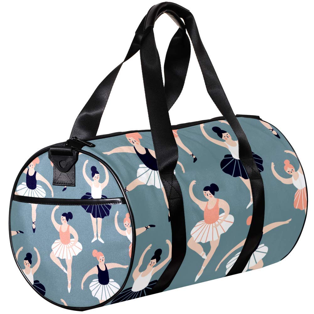 Small Travel Duffel Bag for Ballet Girls - Lightweight Canvas Gym Bag with Shoulder Strap - Perfect for Dance Classes, Sports, Gym & Weekend Getaways