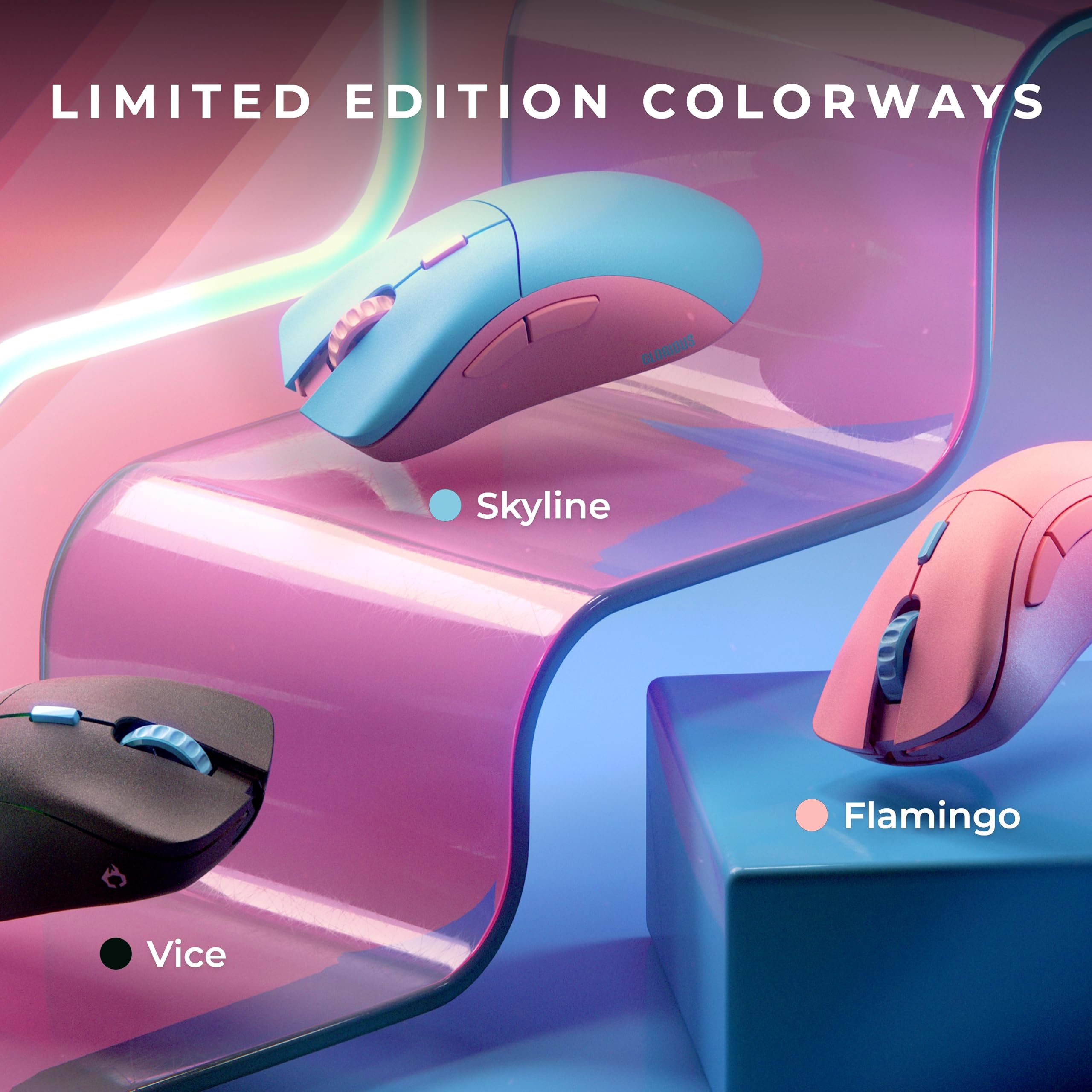 Glorious Model D Forge Wireless Gaming Mouse - Superlight 58g, 6 Programmable Buttons, 80-Hour Battery, 19K DPI Optical Sensor (Limited Edition Black) | Perfect for FPS, MMO & Esports PC Gaming Accessories