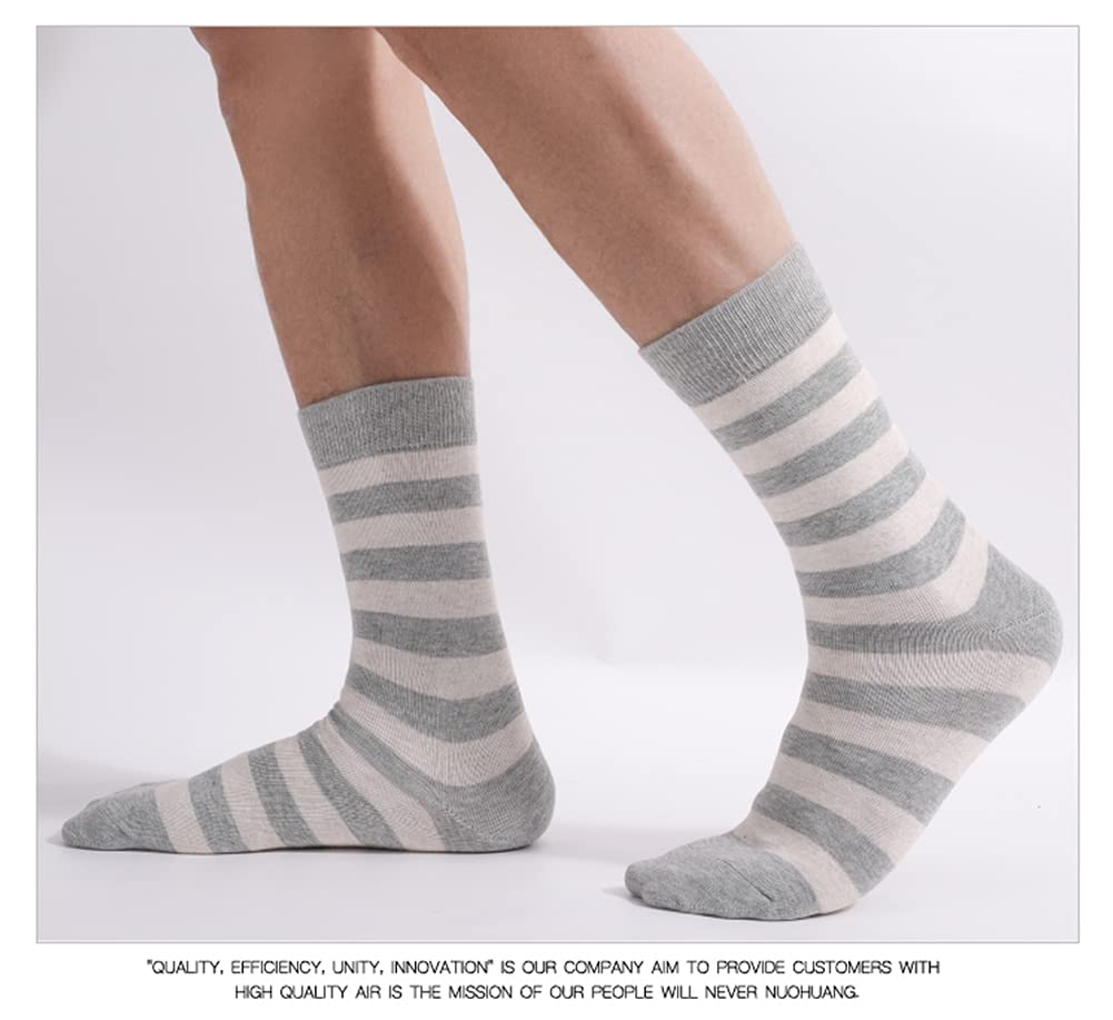 DRASEX Men's Colorful Cotton Crew Dress Socks - Funky Patterned Casual Socks for Work, Office & Daily Wear