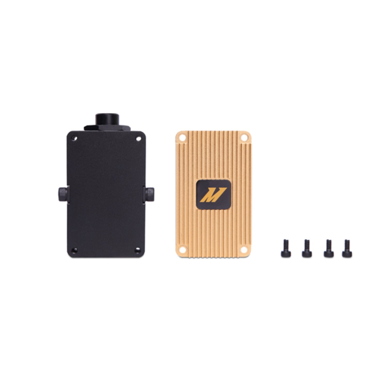 Mishimoto MMOP-EXTFC High Performance In-Line Oil Thermostat - Black/Gold Finish for Enhanced Engine Cooling - Perfect for Racing, Off-Road & Performance Vehicles