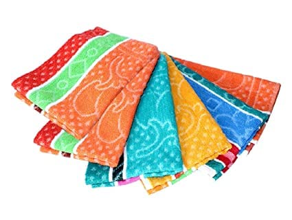 KYNA 6-Pack Premium Cotton Face & Gym Towels - Ultra Absorbent, Quick Dry, Soft & Lightweight for Men & Women - Perfect for Workouts, Yoga, Travel & Sports - Assorted Colors