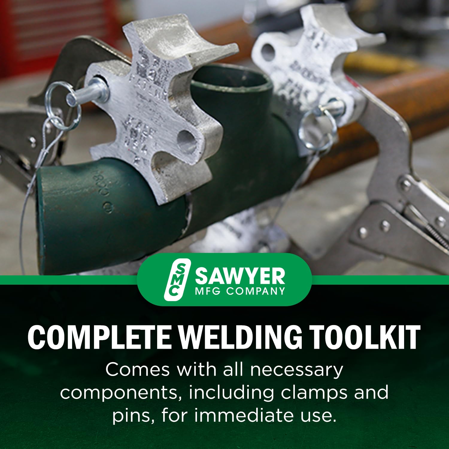 Sawyer Mfg 3rd Hand Welding Clamp - Portable Pipe Alignment Tool for Butt Weld Pipes - Lightweight Multifunctional Welder Accessory - Perfect for Plumbing, HVAC & Metal Fabrication Projects