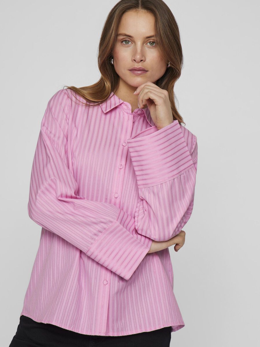 Elma Striped Shirt for Women - Soft Cotton Casual Tops with Comfortable Fit - Perfect for Everyday Wear, Office & Weekend Outings