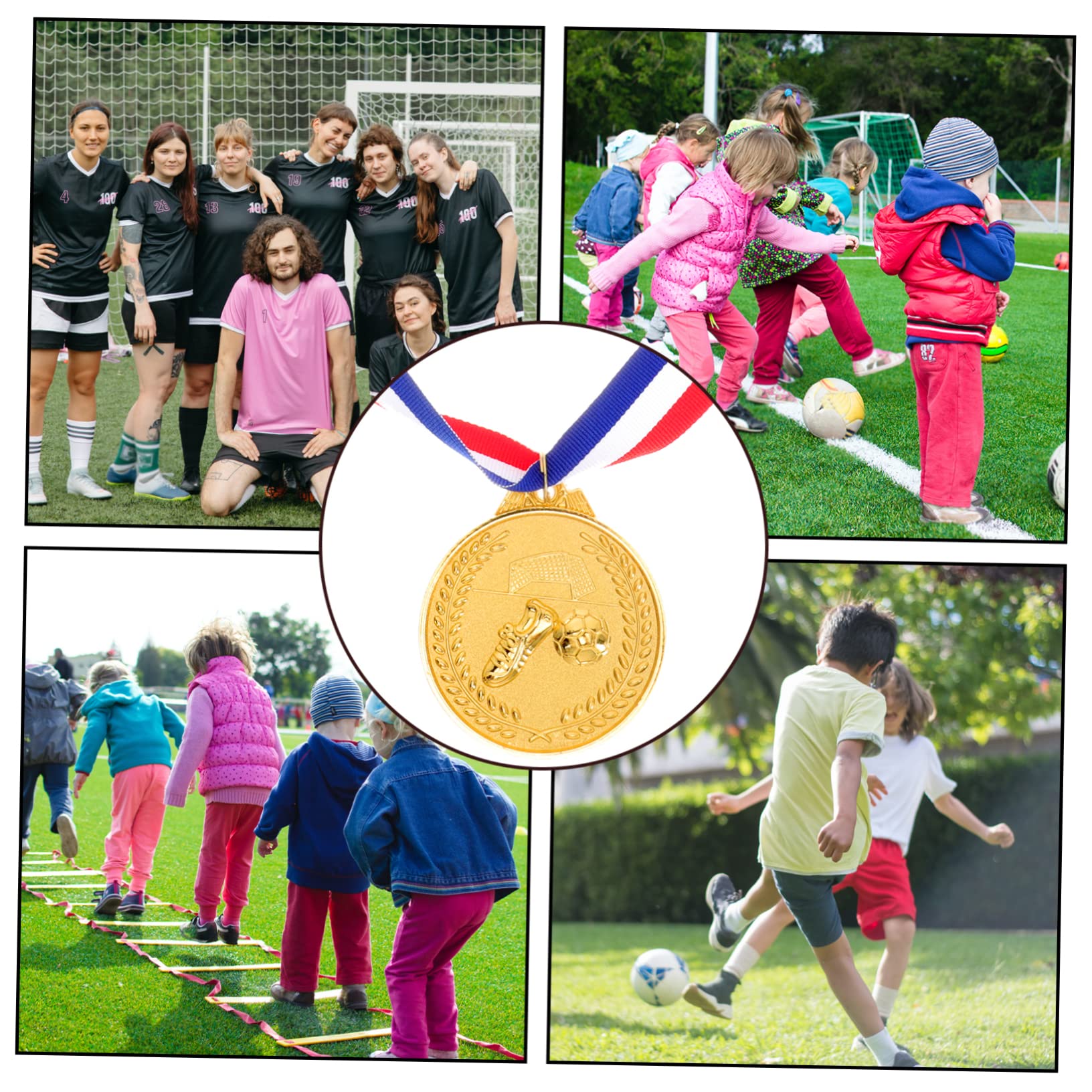 BESPORTBLE 12-Pack Creative Sports Medals for Soccer Games, Awards, and Decor - Durable Iron Medals for Kids' Sports Events, Competitions, and Party Prizes