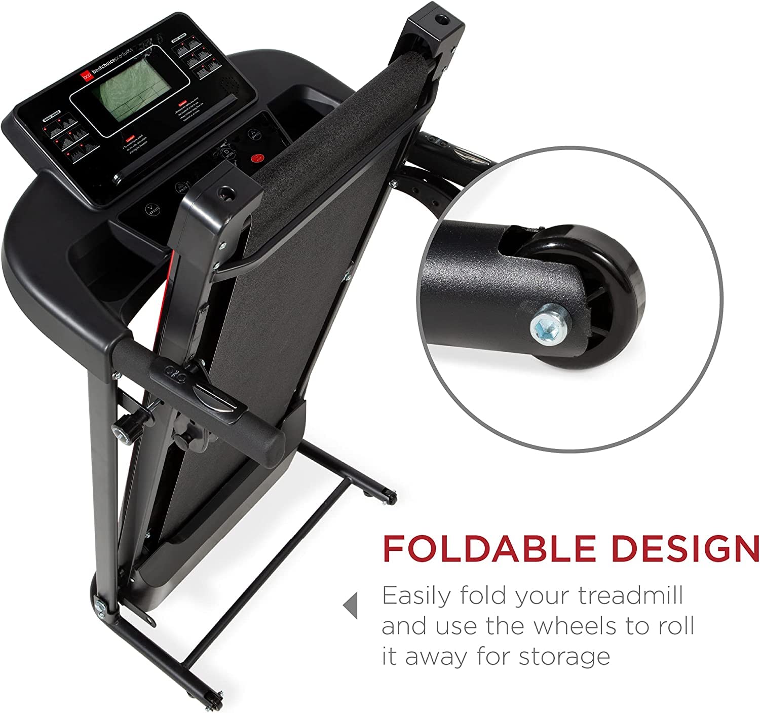 Foldable Electric Treadmill with Incline - 5