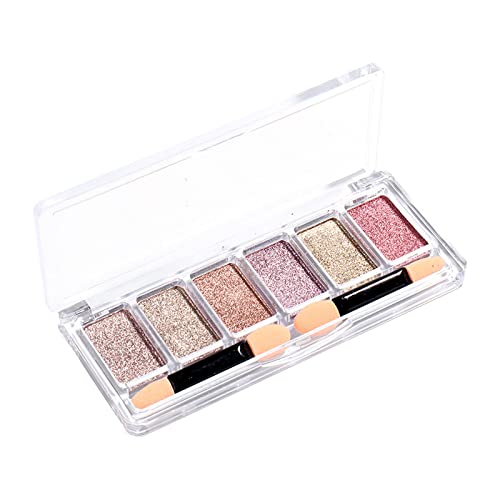 6 Colors Metallic Mirror Nail Powder Set - Rose Gold, Purple Glossy Pigment Glitter for DIY Nails | Salon Quality Monomer & Powder Brush Included | Perfect for Home Manicures, Nail Art & Professional Salon Use