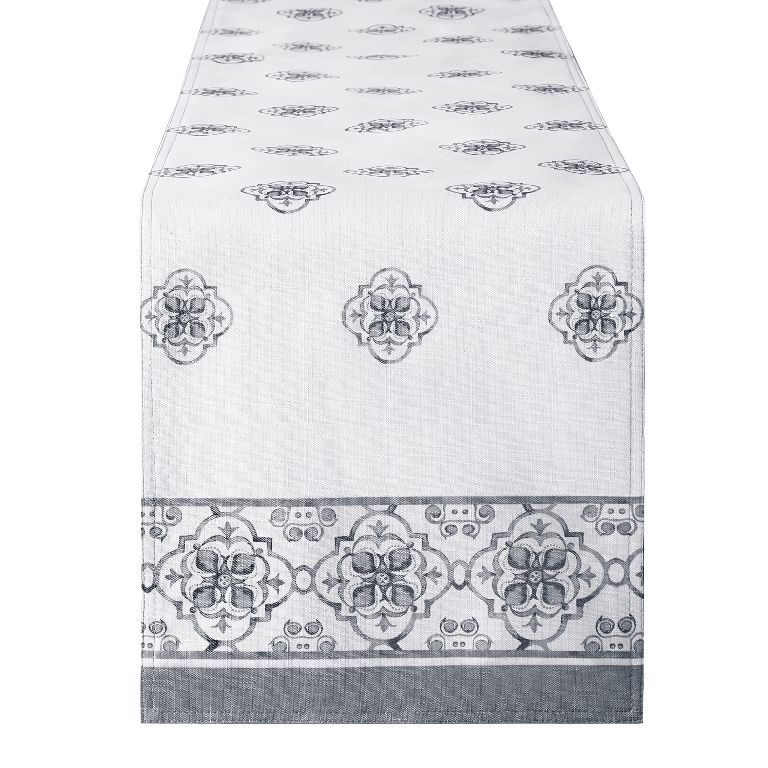 Newbridge Mykonos Grey Mediterranean Table Runner - 13