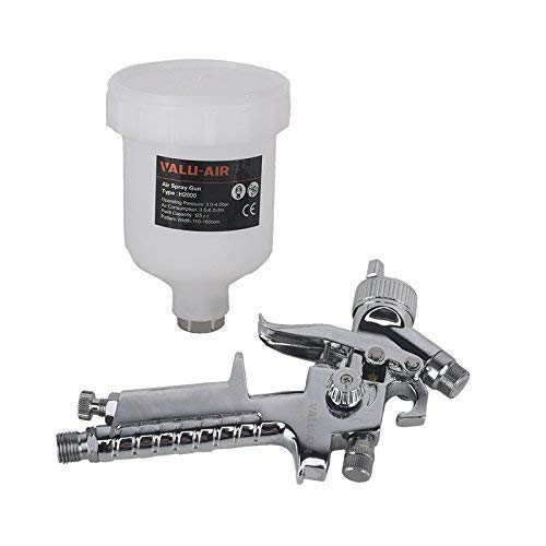 Valu-Air Mini HVLP Gravity Feed Touch Up Air Spray Gun with 0.8mm Nozzle - Professional Paint Sprayer for Automotive, Woodworking & DIY Home Projects