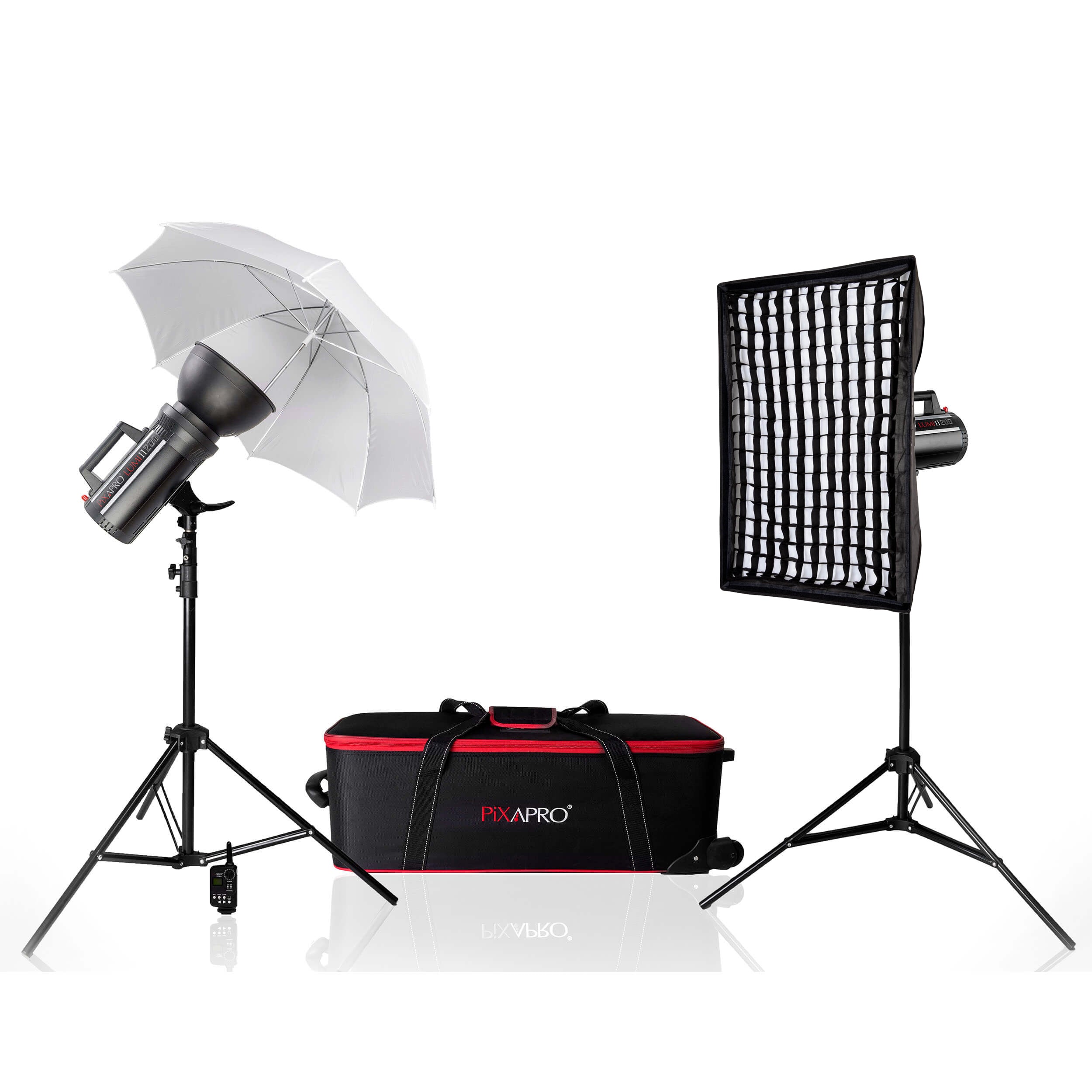 LUMI200II Twin Studio LED Flash Trigger Photography Kit (Gemini GS200 II) - Professional Lighting for Portrait, Product & Fashion Photography