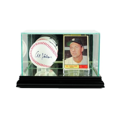 CRDSB-B Premium Black Baseball Card Display Case - Perfect for Collectors, Sports Memorabilia & Home Decor