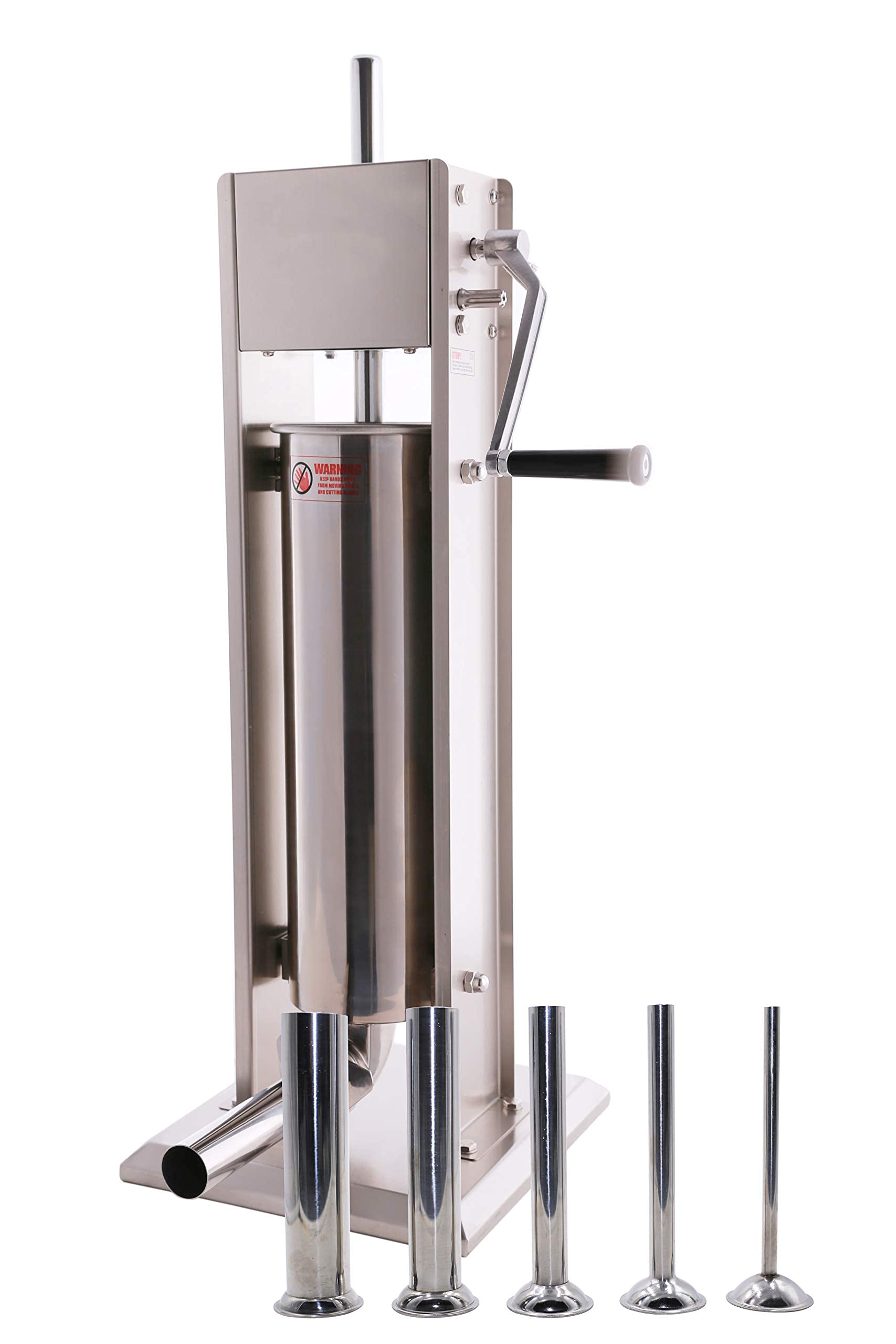 Premium Stainless Steel Vertical Sausage Stuffer - Dual Speed 2-in-1 Sausage Maker & Churro Maker (15LB/7L Capacity) - Perfect for Home Kitchen, Butcher Shops & Commercial Use
