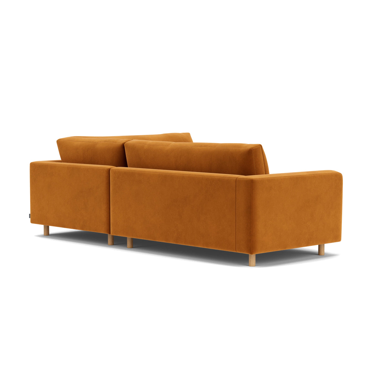 Douglas Velvet Right Corner Sofa - Modern L-Shaped Sectional Couch for Living Room, Lounge & Home Theater - Soft Upholstered Fabric Sofa with Comfortable Seating (Gray)