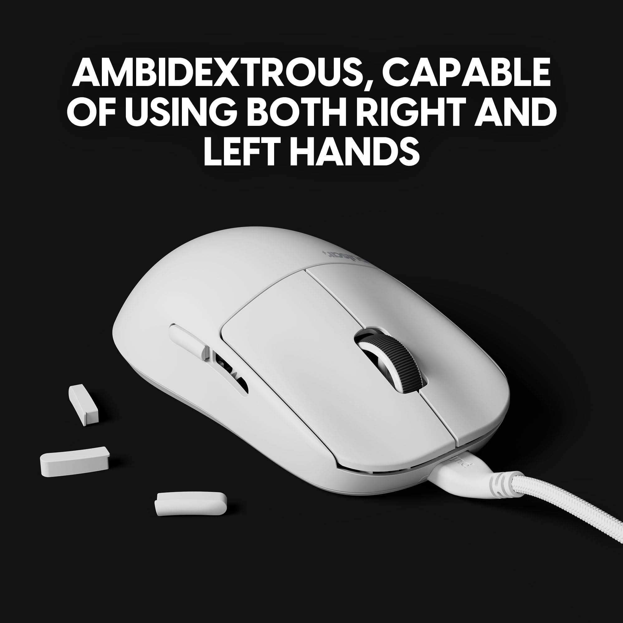 Pulsar X2A Wired Gaming Mouse - Ultra Lightweight 58g, PAW3395 Sensor, 26000 DPI, Optical Switches, Motion Sync - White (Medium Size) for FPS, MOBA & Esports Gaming