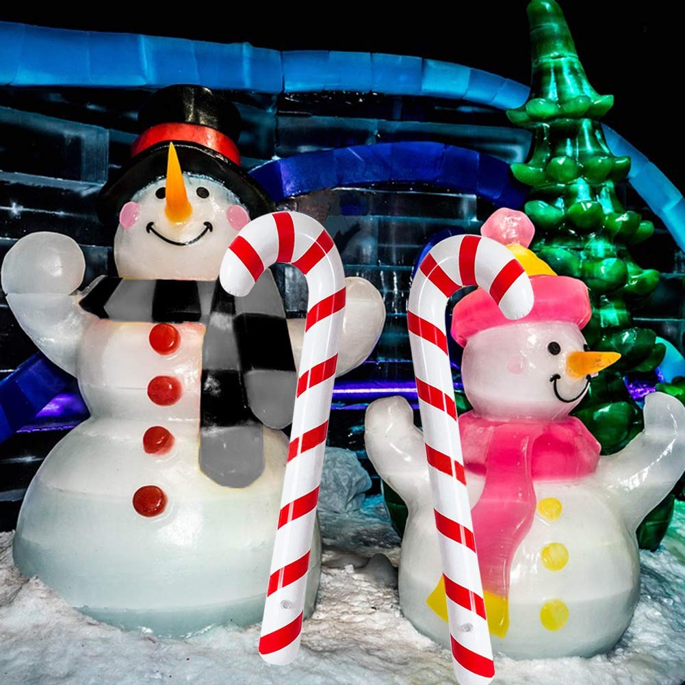 Joliyoou Inflatable Christmas Candy Canes - 6 Pack Holiday Party Decorations for Indoor & Outdoor Use - Perfect for Xmas Tree, Yard, and Festive Celebrations