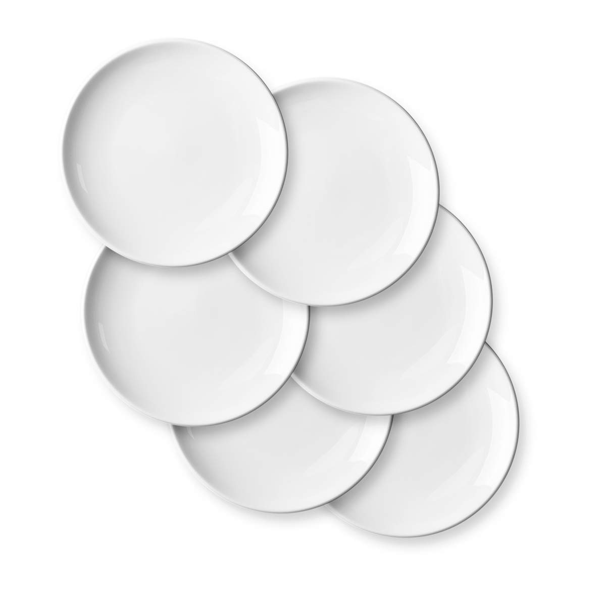 Delling 10-Inch Durable Porcelain Dinner Plates Set of 4 & 7-Inch White Dessert/Salad Plates Set of 6 - Elegant Tableware for Restaurants, Weddings, and Family Dining