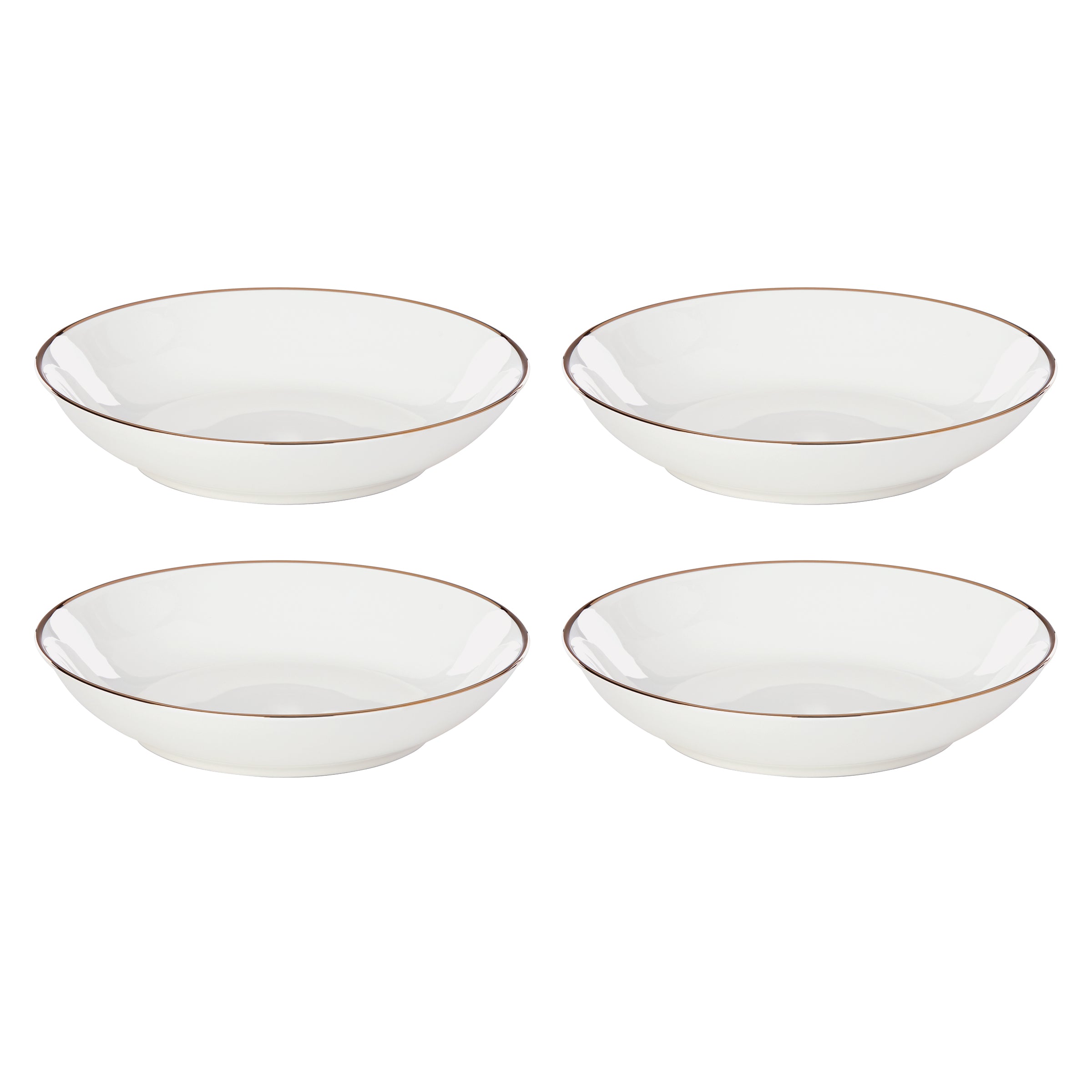 Trianna Pasta Bowls Set of 4 - Premium Ceramic Soup & Salad Bowls for Pasta, Ice Cream, Desserts - Perfect for Dining, Entertaining & Family Meals
