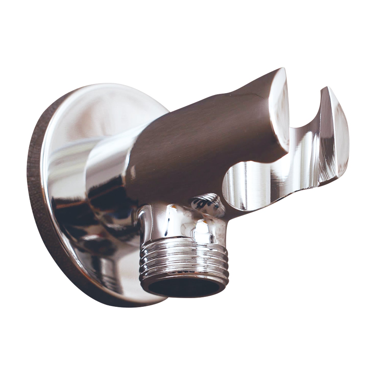 DAX Round Line Brass Wall Mount Handheld Shower Holder - Chrome Finish 2.25