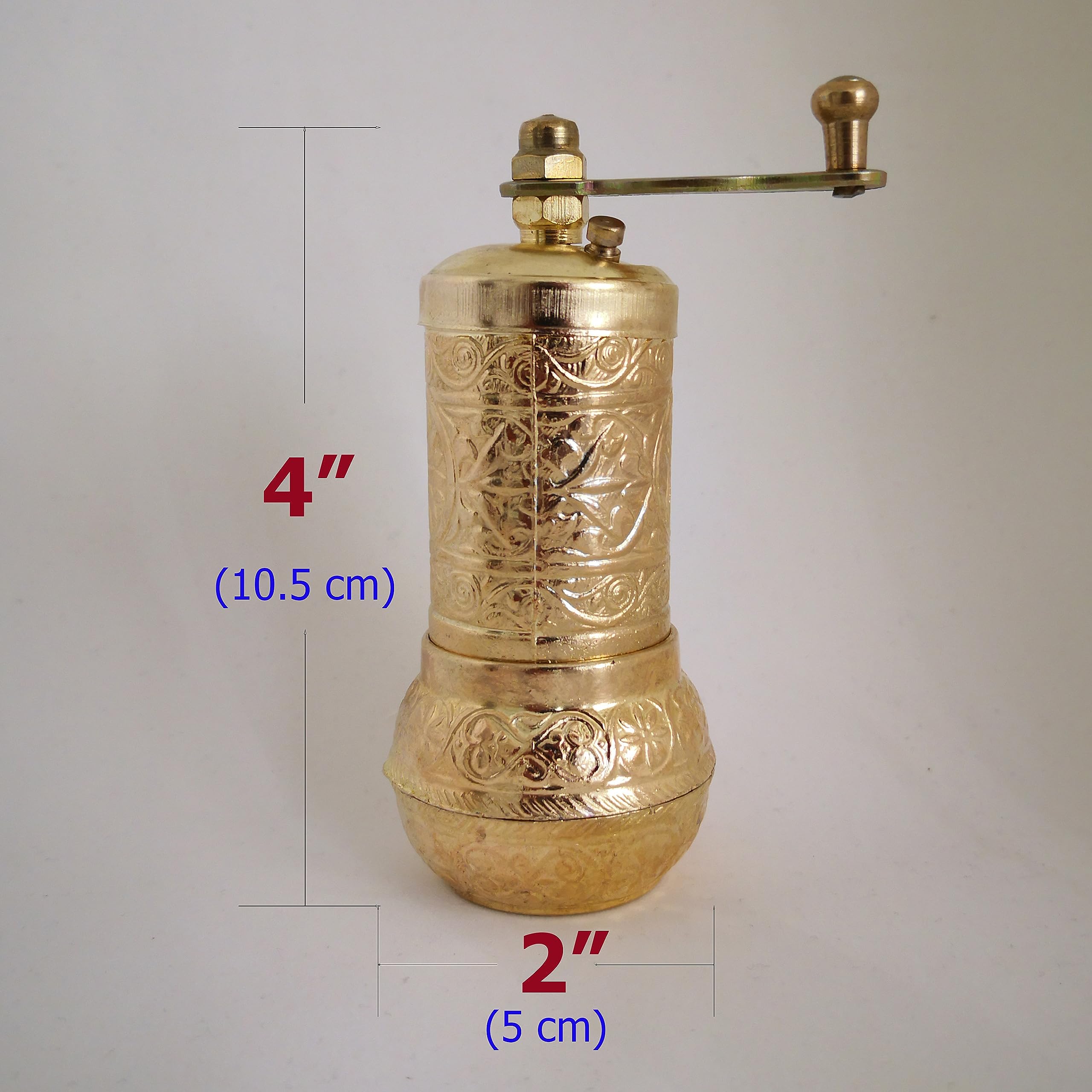 Premium Gold Pepper Mill - Manual Adjustable Spice & Coffee Bean Grinder for Kitchen, Dining & Gourmet Cooking - Perfect for Freshly Ground Pepper, Salt & Spices