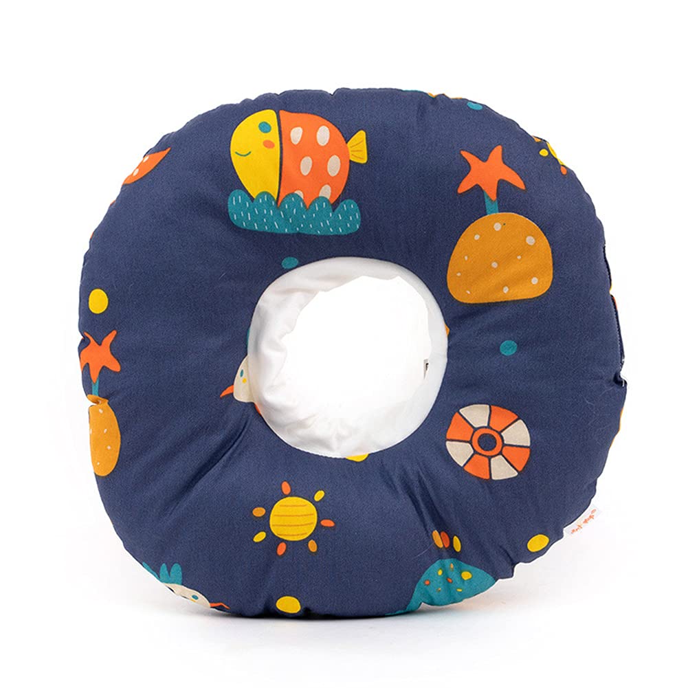 Soft Cotton Pet Recovery Collar for Cats & Small Dogs - Adjustable Post-Surgery Protective Cone (4.7-8.7