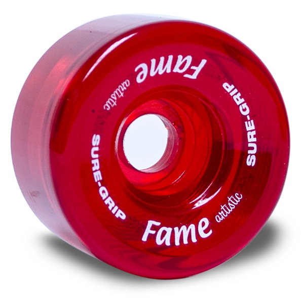 Sure Grip 57mm Fame Quad Roller Skate Wheels - 8 Pack Clear Wheels for Indoor/Outdoor Skating, Rinks, Derby & Artistic Roller Skating