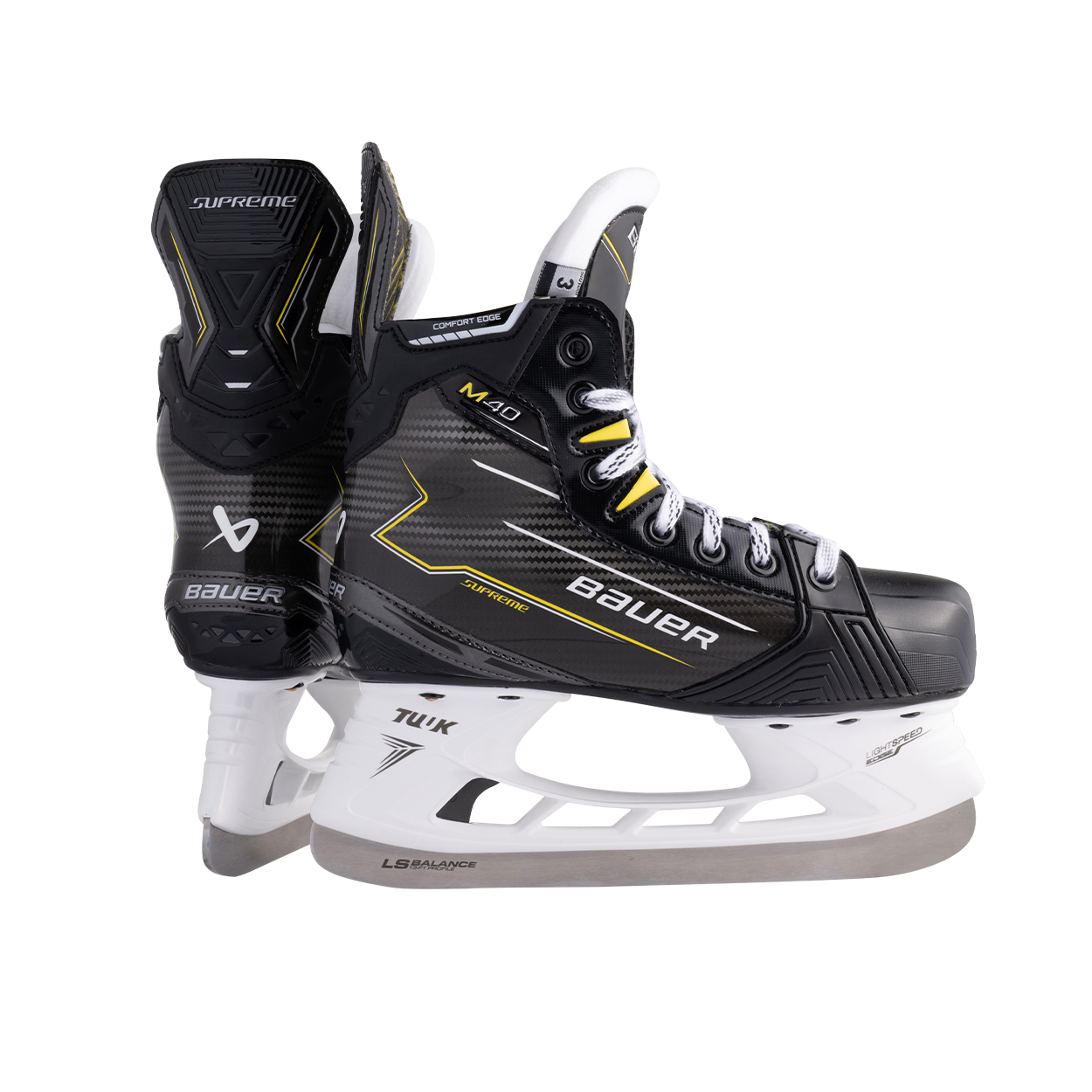 Bauer Supreme M40 Junior Ice Hockey Skates - Lightweight & Durable for Youth Players - Perfect for Ice Rinks & Hockey Practice