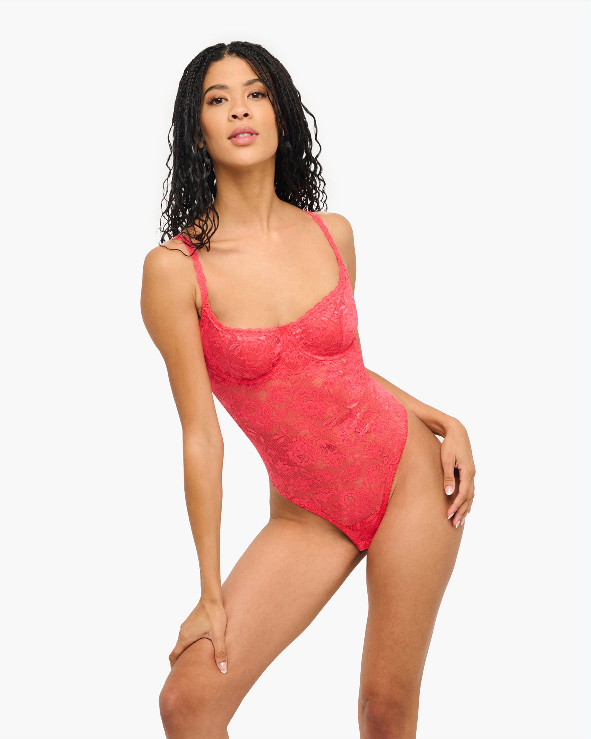 Sexy Balconette Bodysuit for Women - Lace Lingerie Bodysuit with Adjustable Straps & Push Up Support | Perfect for Date Night, Valentine's Day & Boudoir Photography