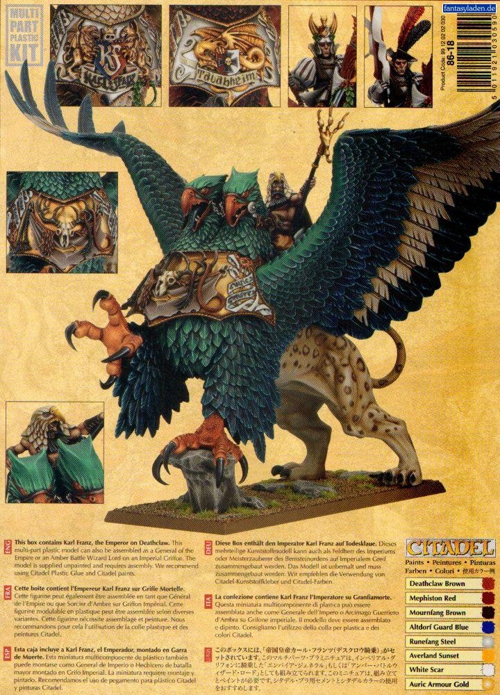 Games Workshop Warhammer Fantasy Empire: Karl Franz on Deathclaw Miniature (2012) - Collectible Tabletop Wargaming Figure for Fantasy Battles & Painting Projects