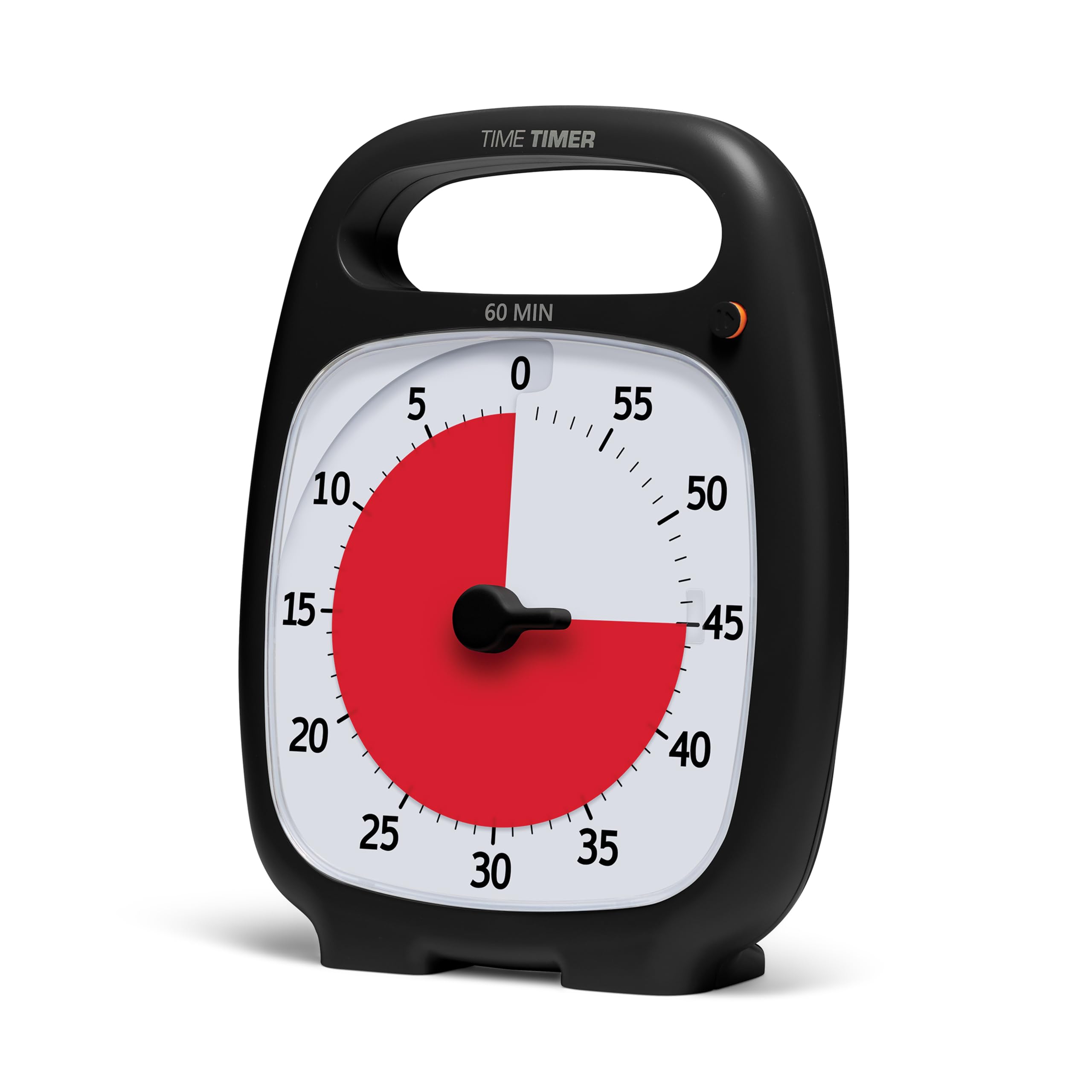 TIME TIMER PLUS 60-Minute Visual Countdown Timer - Silent Operation Desk Clock with Portable Handle for Classroom, Office & Homeschooling - Study Tool & Productivity Aid (Charcoal) | Perfect for Time Management, Focus Sessions & Task Organization