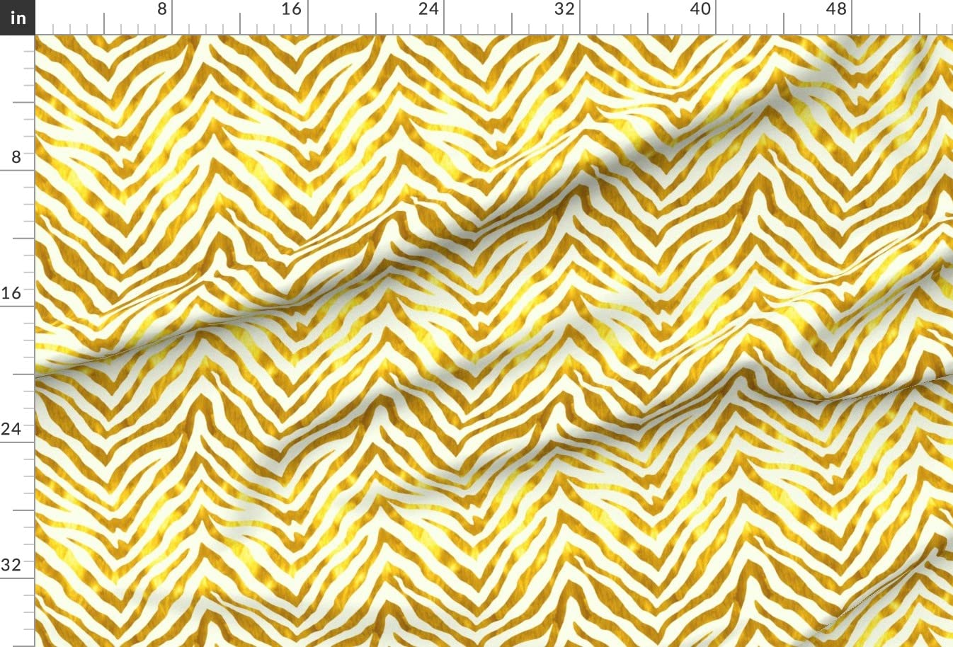 Premium Gold & White Zebra Print Minky Fabric Fat Quarter - Soft Plush Material for Sewing Baby Blankets, Quilt Backing & DIY Projects - Perfect for Nursery Decor, Gift Making & Crafting