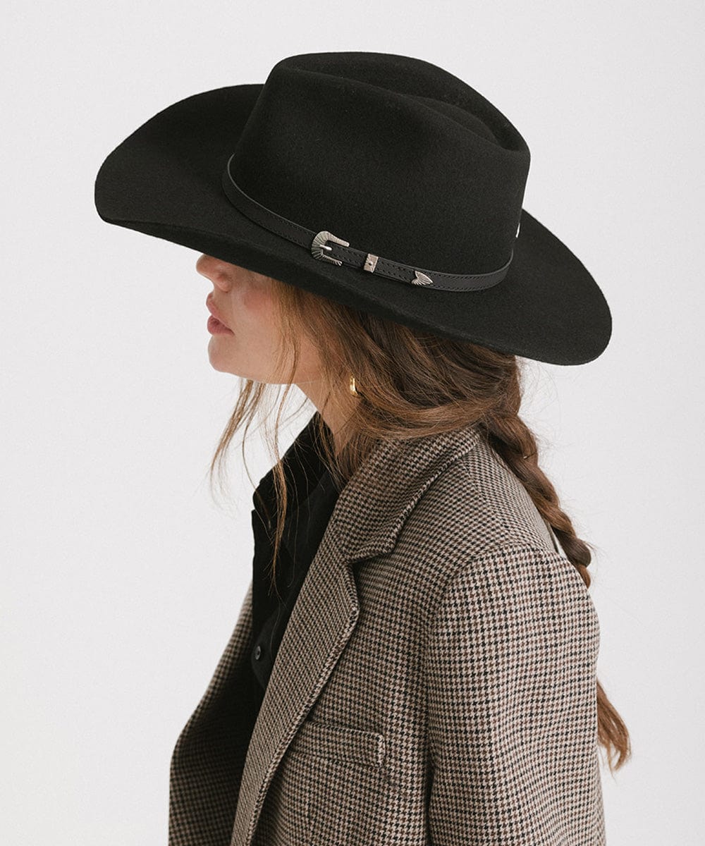Dean Rancher Cowboy Hat for Men - Genuine Leather Western Cowboy Hat with Adjustable Chin Strap - Perfect for Rodeo, Horse Riding, and Outdoor Adventures