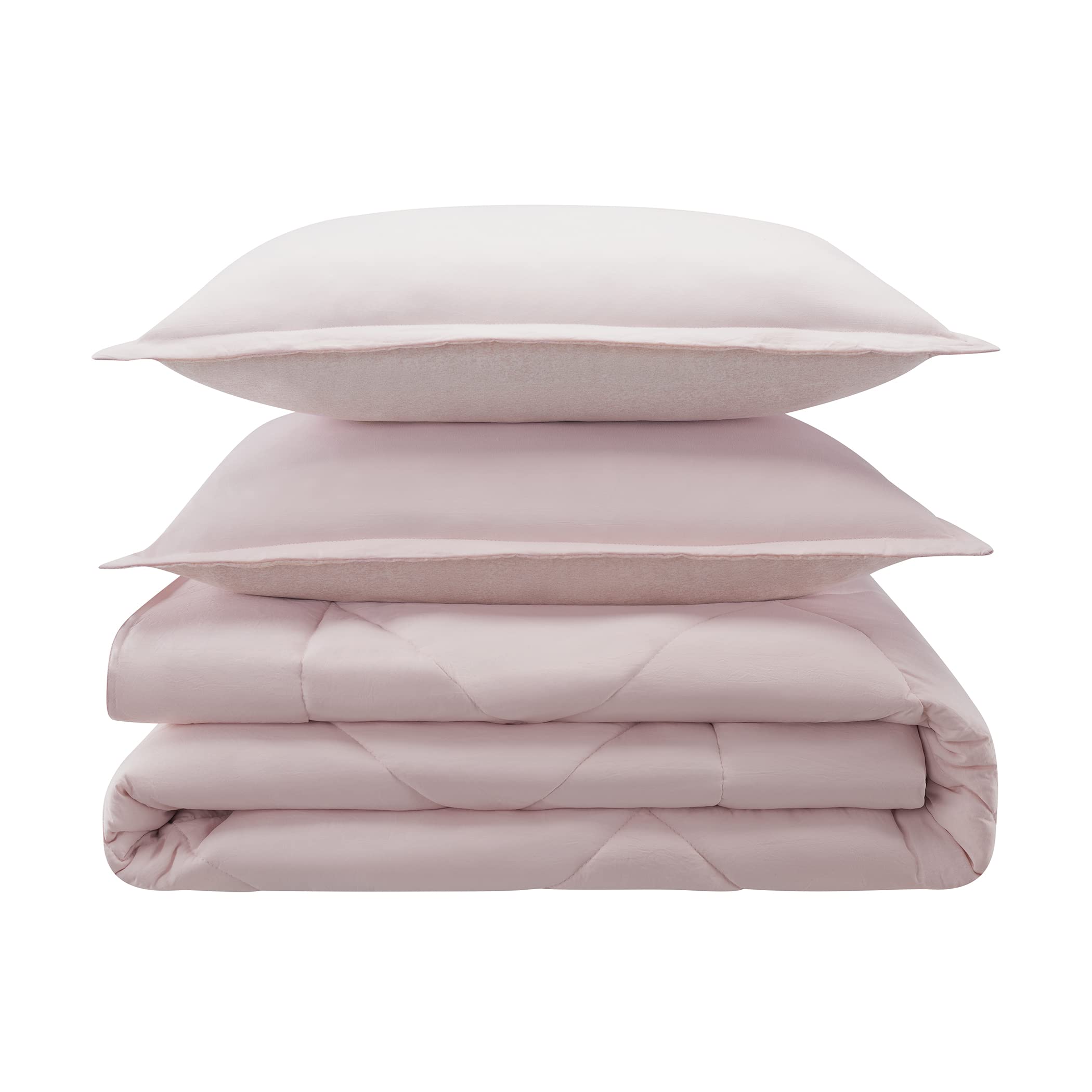 Serta Supersoft Cooling 5-Piece Reversible Comforter Set with Sheets & Pillowcases - All-Season Bedding for Twin/Twin XL Beds in Sepia Rose | Perfect for Hot Sleepers & Cozy Bedroom Decor