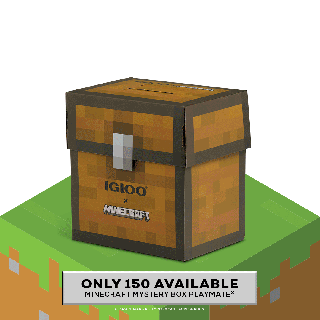 Minecraft Mystery Box Toy Set with 7 Qt Cooler - Perfect for Kids' Parties, Outdoor Adventures & Collectible Fun