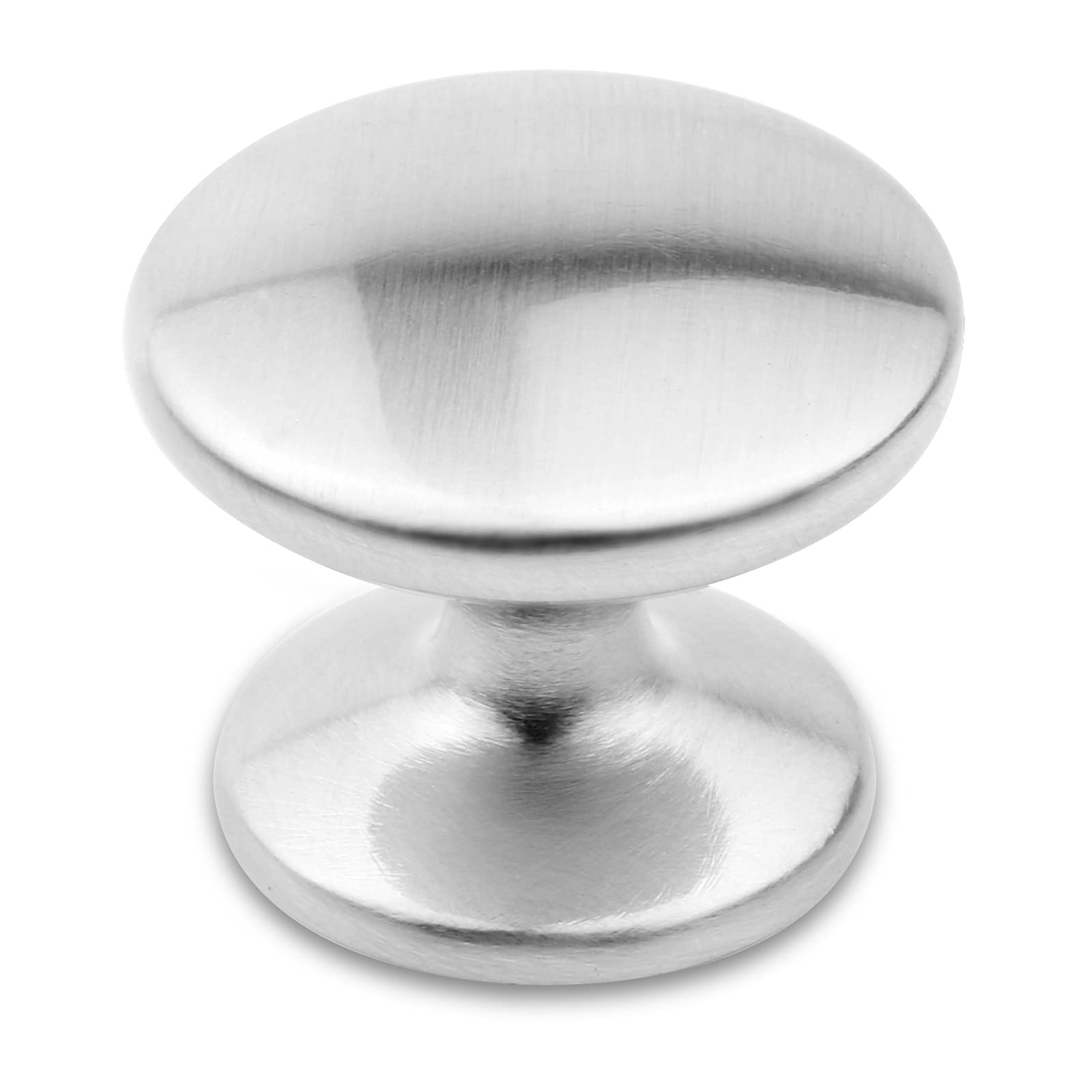10 Pack Brushed Nickel Cabinet Knobs - Kitchen Drawer Pulls & Dresser Handles with Screws - Durable Zinc Alloy Hardware for Home, Office & DIY Projects