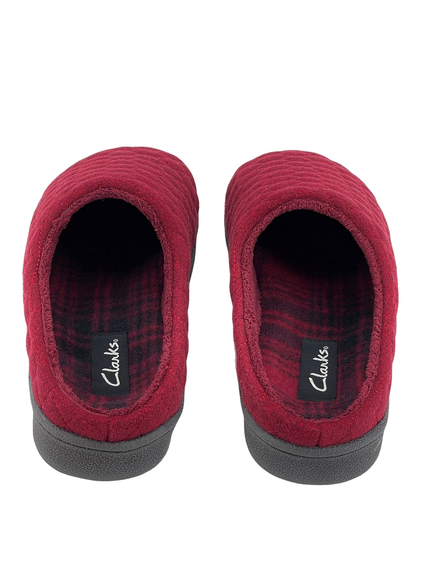 Clarks Women's Quilted Felt Clog Slippers JMS0785T - Soft Plush Terry Lining - Comfortable Indoor/Outdoor House Shoes for Women - Perfect for Home, Garden & Quick Errands