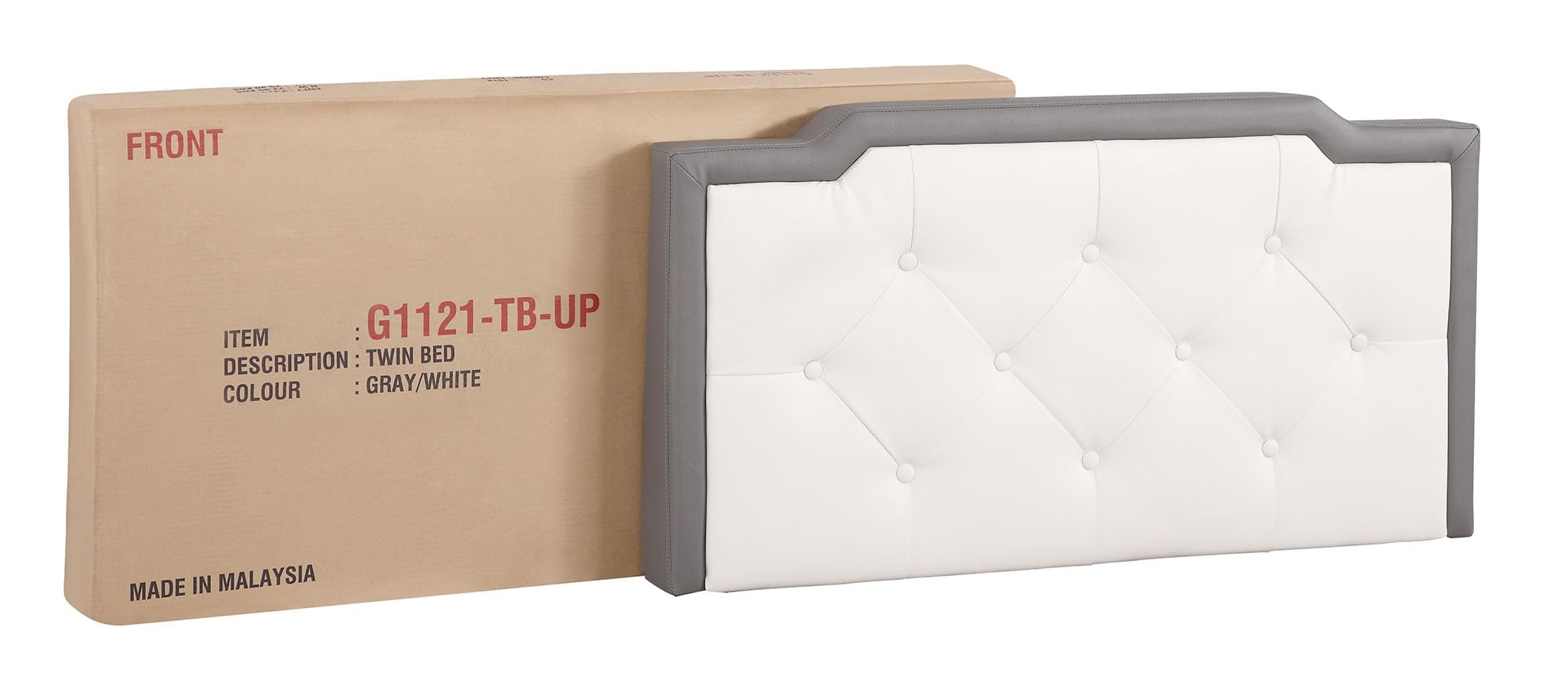Luxury Light Grey Tufted Twin Panel Bed - Premium Indoor Bedding & Home Decor for Bedroom - Elegant Upholstered Headboard with Diamond Tufting, Perfect for Master Bedroom, Guest Room or Dorm
