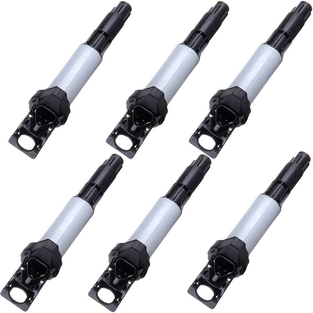 AUTOMUTO 6-Pack Ignition Coil Compatible with 2005-2007 BMW 120i 2.0L Engine - Direct Replacement for OEM Part UF522 - Improve Engine Performance & Fuel Efficiency