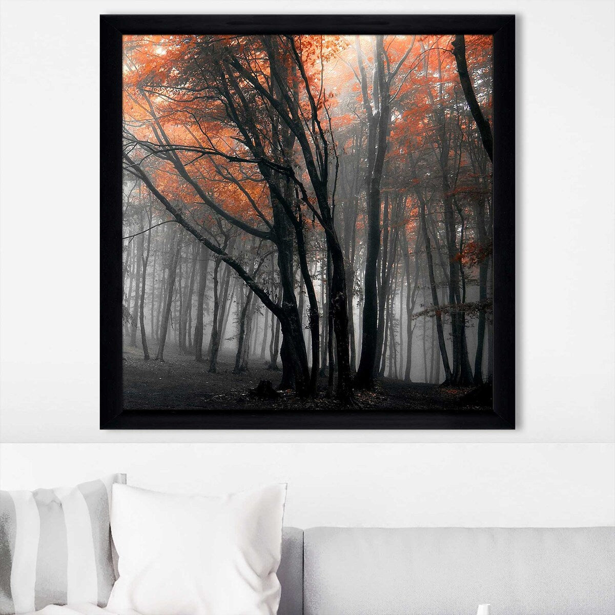 46 Autumn Woods Landscape Photo Print on Acrylic - Premium Wall Art Decor for Living Room, Bedroom & Office | Nature Photography by PhotoINC Studio