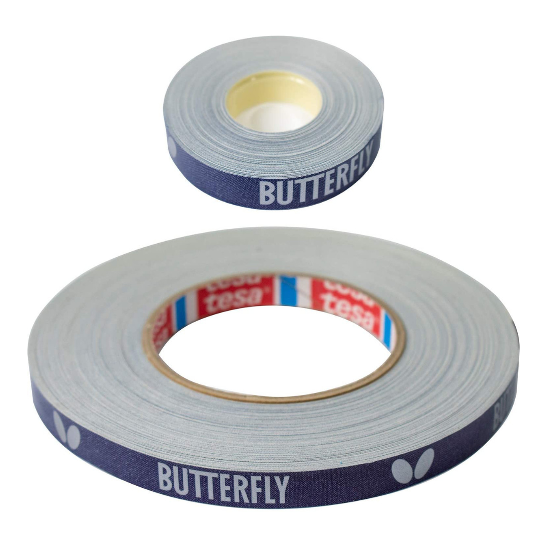 Butterfly Side Tape BTY Blue/Silver 12mm Wide - Premium Table Tennis Paddle Edge Protection for Enhanced Performance & Durability - Perfect for Competitive Play & Training Sessions