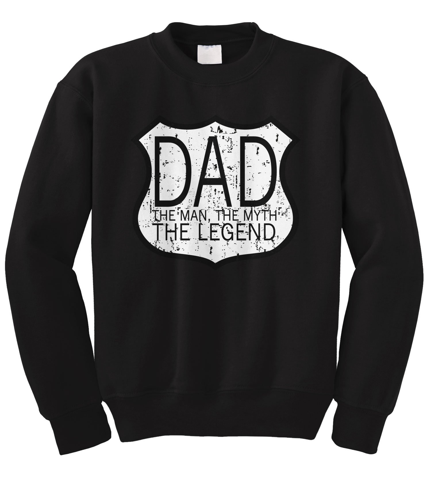 Cybertela Dad The Man Myth Legend Crewneck Sweatshirt - Comfortable Men's Graphic Pullover Hoodie for Casual Wear, Father's Day Gifts & Family Outings