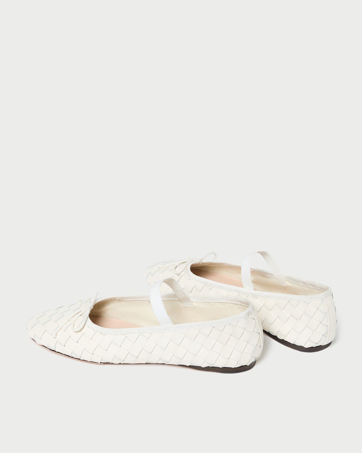 Leonie Cream Woven Ballet Flat Shoes for Women - Comfortable & Stylish Loafers for Casual Wear, Office & Travel