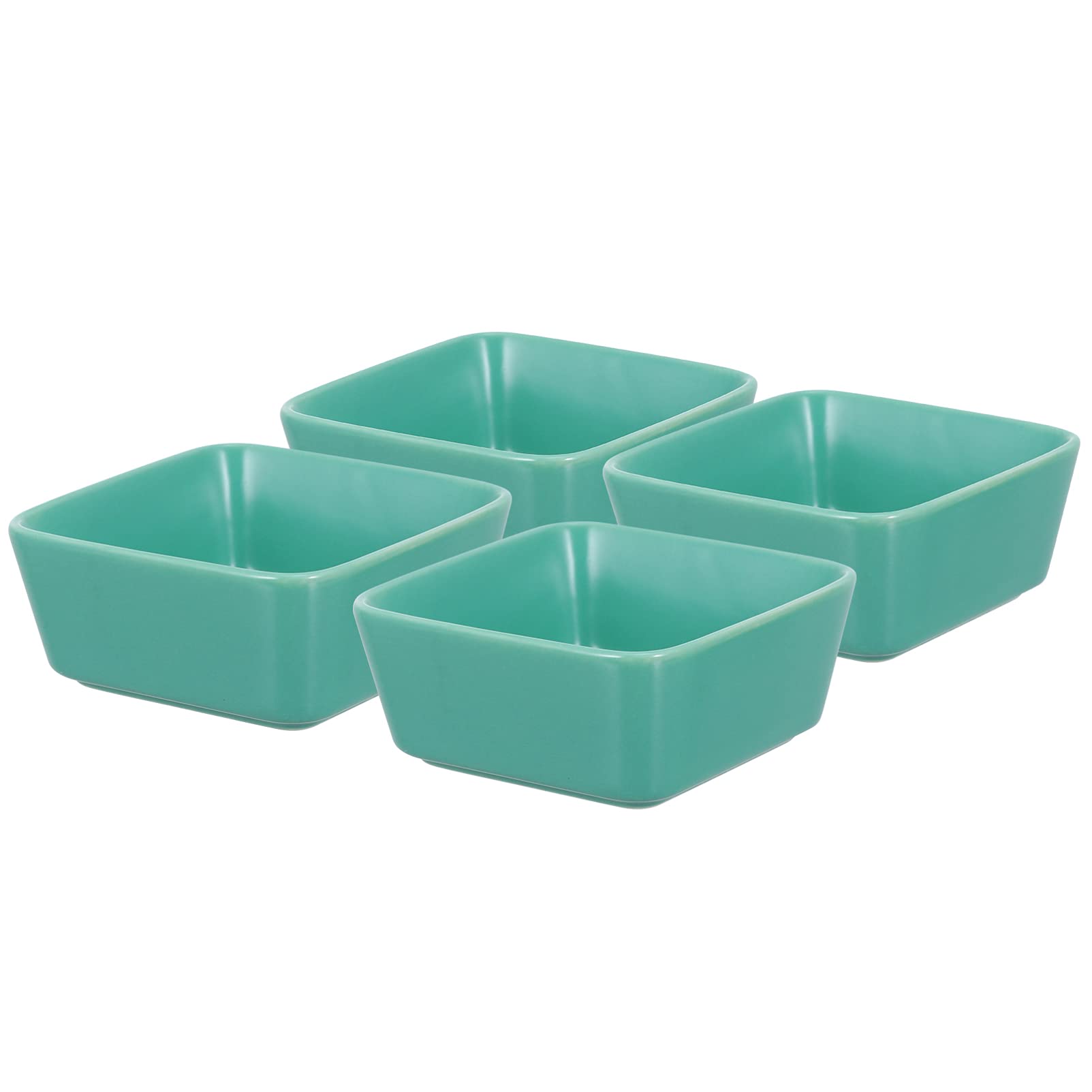 DOITOOL 4-Piece Porcelain Square Dipping Bowls Set - Small Sauce Dishes for Soy Sauce, Ketchup, Seasoning & Condiments - Perfect for Sushi, Dumplings, Appetizers & Party Serving