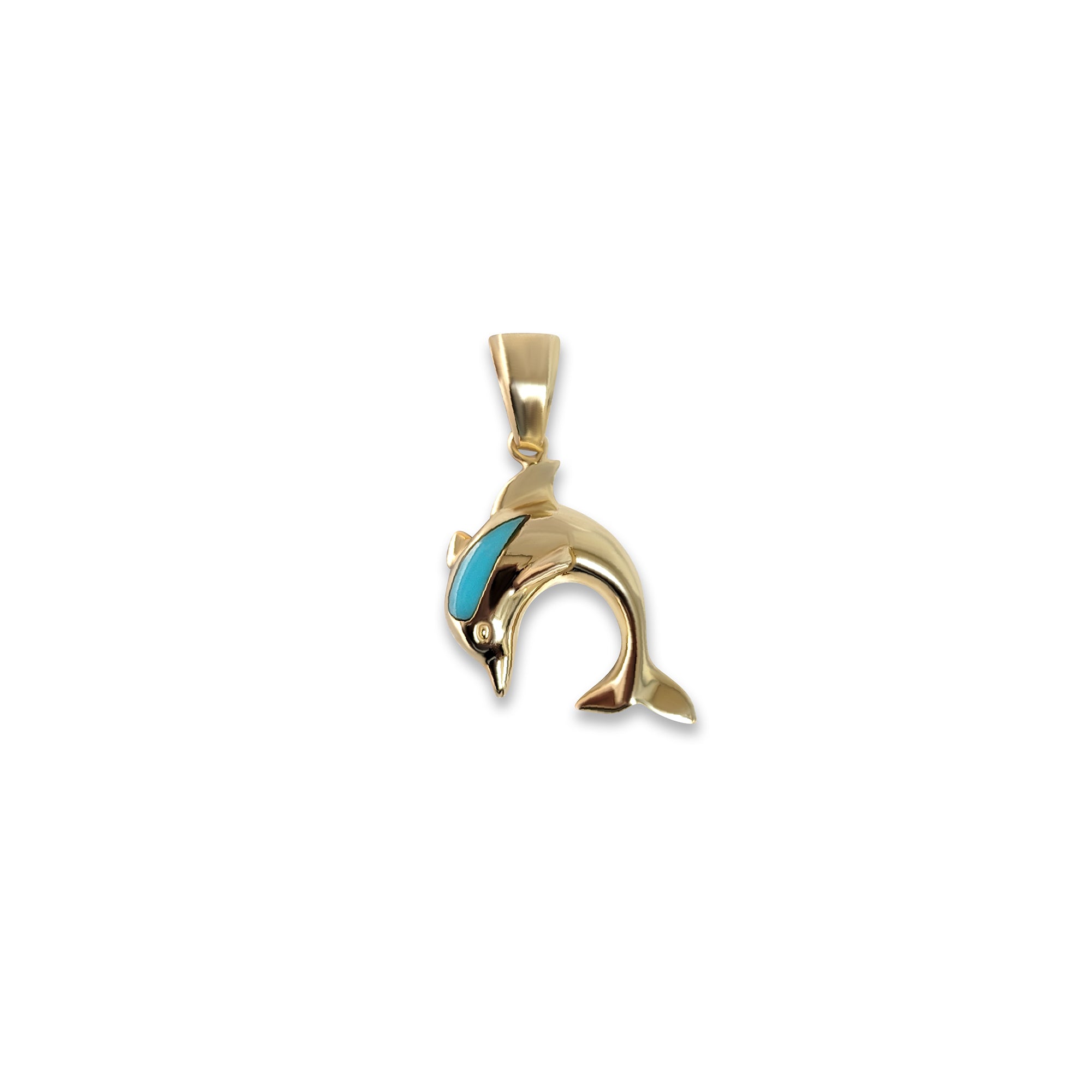 Turquoise Polished Dolphin Pendant Necklace - Handmade Jewelry for Women, Boho Beach Style Accessory - Perfect for Summer Outfits, Vacations & Gift Giving