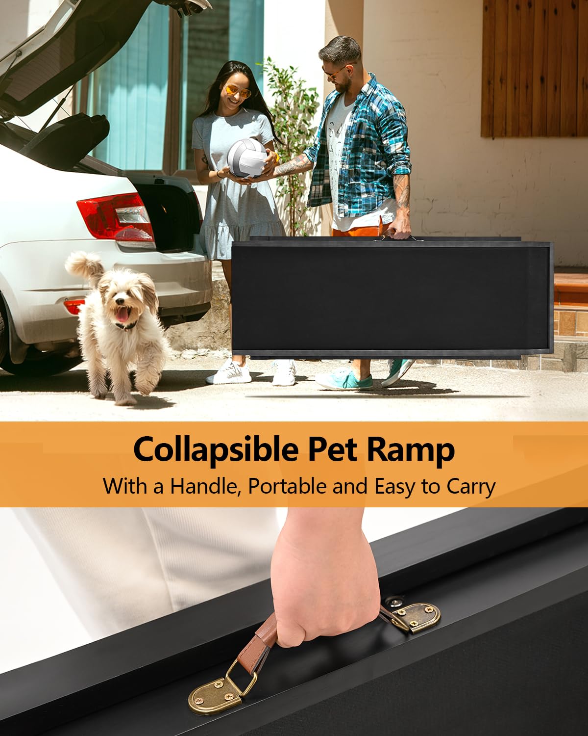 Adjustable Dog Ramp for Bed & Couch - Foldable Pet Ramp for Small Medium Large Dogs & Cats - Wooden Furniture Ramp with Height Adjustment 15